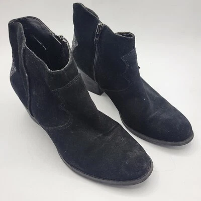 Botas de tornozelo Marc Fisher camurça preta Stefani 8 M - Imagem 1 de 4