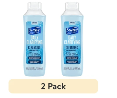 Suave Essentials Daily Clarifying & Cleansing Shampoo, 22.5 fl oz (2 pack) - Image 1 of 4