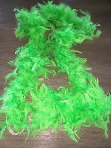 womens BRIGHT GREEN FEATHER BOA HALLOWEEN SEXY FUN PLAY one size  - Picture 1 of 1
