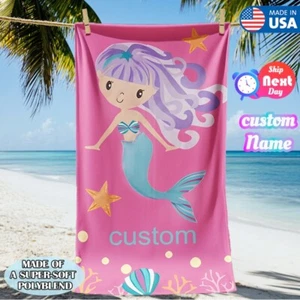 Toalla de playa personalizada Little Princess de microfibra 30x60 extra grande de secado rápido - Imagen 1 de 37