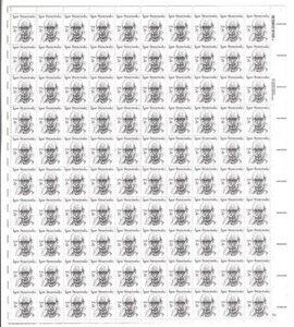 US SCOTT 1845 PANE OF 100 IGOR STRAVINSKY STAMPS 2 CENT FACE MNH - Picture 1 of 1