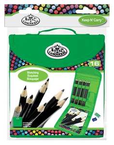 Cool Art Sketching Set Pencils & Drawing Pad Childrens Keep & Carry Storage Case - Picture 1 of 2