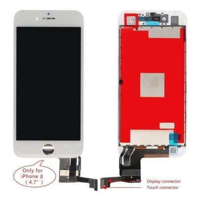 LCD Display Touch Digitizer Assembly Screen Replacement White For iPhone 8 4.7" - Image 1 of 3