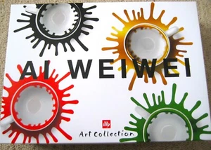 Illy Art Collection 2021 Ai Weiwei 4 Cappuccinotassen Untertassen limitiert - Bild 1 von 6