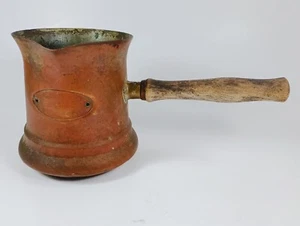 Vintage Kupferlack im Kolonialstil mit Holzgriff. - Bild 1 von 11