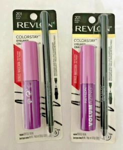 2 NUEVO Lápiz delineador de ojos Revlon ColorStay negro 2011 con rímel gratis - Imagen 1 de 2