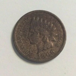 1906 Philadelphia Indian Head Penny One Cent Coin 1¢ Exact Coin Shown - Picture 1 of 2