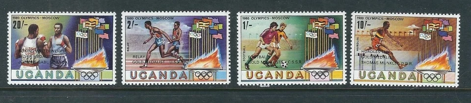 Uganda SC # 304-307 Juegos Olímpicos Moscú 1980. MNH.. Foto 1 de 1