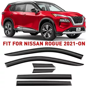 Rain Guards Vent Visors Shade for 2021-2025 Nissan Rogue SHATTERPROOF - Picture 1 of 9