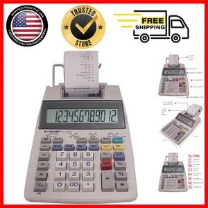 Versatile EL-1750V White Printing Calculator - Two-Color Printing & Grand Total - Picture 1 of 7