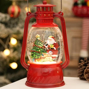 Globo de Nieve de Papá Noel Decoración de Navidad Iluminado Musical Brillo Temporizador 6H - Imagen 1 de 7