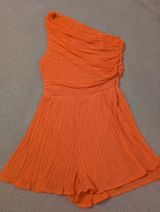 Women's Glam Brand Orange Halter Neck Romper Dress Size S NWT - Picture 1 of 11