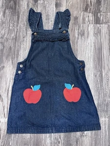 Cynthia Rowley Denim Apple Back to School Jumper Kids Size 7 - Picture 1 of 3