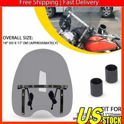 Large Smoke Windshield for Honda Magna Shadow Spirit Sabre 600 750 1100 19x17" A - Image 1 of 4