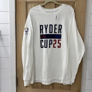 2025 Ryder Cup Golf Tournament Bethpage Black NIKE Text LS Tee shirt 2XL - Picture 1 of 8