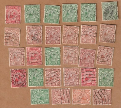 (Mostly) Inverted & Sideways Block Cypher watermarks: 1/2d; 1d; 1 1/2d; 2d. - Image 1 of 2