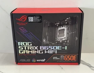 ASUS ROG STRIX B650E-i AMD ITX Motherboard, 7800X3D CPU, & DDR5 32GB RAM COMBO - Photo 1/11