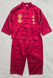 Chinesische Trachten 2-teiliges Set für Jungen Gr./7 rot - Bild 1 von 8