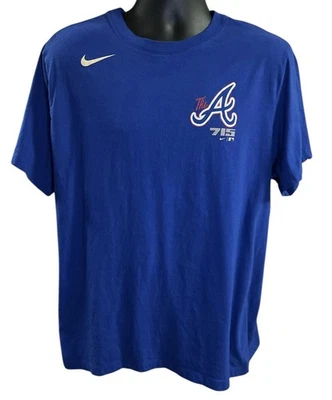 Camiseta MLB Nike Atlanta Braves City Connect para hombre Hank Aaron 715 Home Run XL Foto 1 de 4