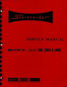 Sony Superscope Model 200 200A 200B Sterecorder Electronic Service Manual - Picture 1 of 4