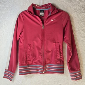 Y2K Nike Track Full Zip Womens Jacket Sz M Pastel Athletic Warm Up 90s Varsity - Picture 1 of 8