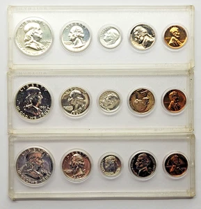 1959, 1961 + 1962 U.S. Proof Sets In Hard Plastic - Picture 1 of 20