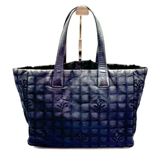 Chanel Travel Line Tote Bag Black Nylon Authentic Designer Handbag With Serial - Picture 1 of 6