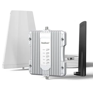 Amazboost Cell Phone Booster for Home Cell Phone Signal Booster Kit All U.S. ... - Photo 1 sur 8