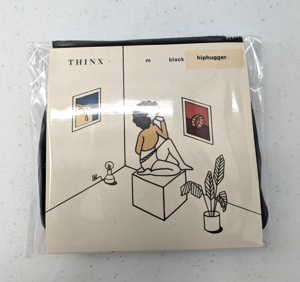 THINX Period Panty Underwear Women's Medium Black Hiphugger - Image 1 of 4