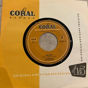 BUDDY HOLLY / CRICKETS: Oh, Boy ! / Peggy Sue (Single Coral 93 251 / Mono) - Imagen 1 de 2
