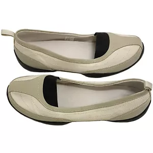 Lands’ End NatureTex Women’s 9B Beige Slip-On Flats Shoes Flexible Recycled - Picture 1 of 7