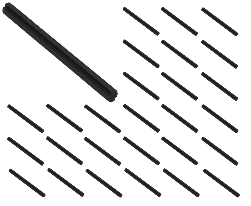 LEGO Technic - 20 x 8L Axle - Black - - (Robot Rod Cross EV3 3707)