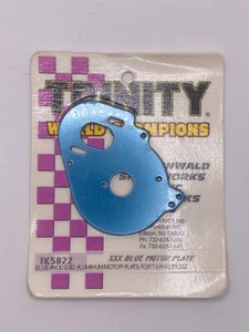 Trinity TK5022 Team Losi XXXT Series Motor Plate BK1 MF1 Blue Aluminum - Picture 1 of 2