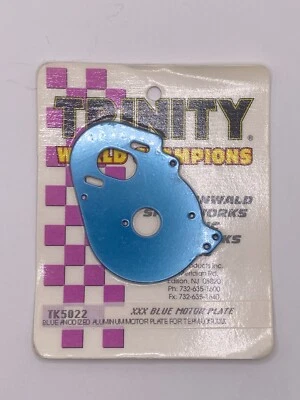 Trinity TK5022 Team Losi XXXT Series Motor Plate BK1 MF1 Blue Aluminum - Image 1 of 2
