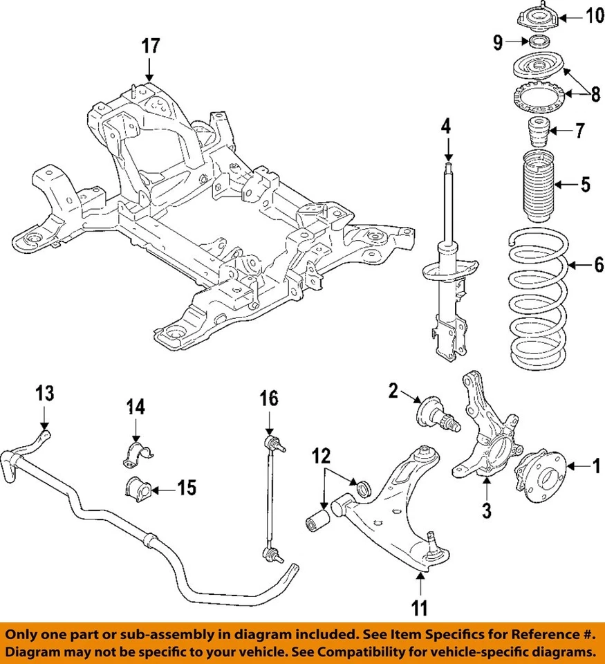 Suspensión delantera Suzuki OEM 06-13 Grand Vitara 4242065J01 Foto 1 de 1