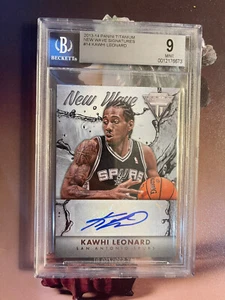 2013-14 Panini Titanium Signatures: #14 Kawhi Leonard BGS 9 como nuevo automático 10 - Imagen 1 de 4