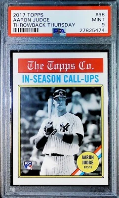 2017 TOPPS THROWBACK THURSDAY 1976 All-Time All-Stars #98 AARON JUDGE ROOKIE TBT - Image 1 of 2