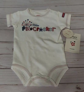 Nuevo con etiquetas Carters Little Collections Baby's 1st 4 de julio Una pieza talla 3 meses - Imagen 1 de 6