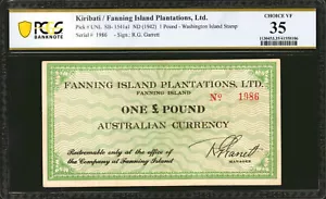 Kiribati / Fanning Island One Pound (Australian) ND (1942) SB-1541a1 PCGS VF 35 - Picture 1 of 2