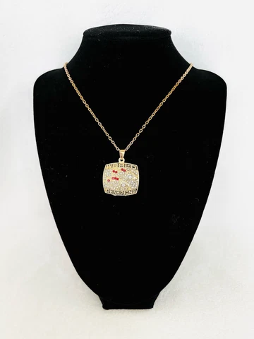 1998 Denver Broncos Championship Pendant Necklace, US SHIP Cover