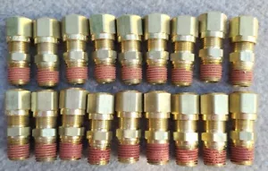(18) 3/8 OD Compression Tube to 1/4 Male Npt Adapter Fitting Connector LOT - Picture 1 of 1