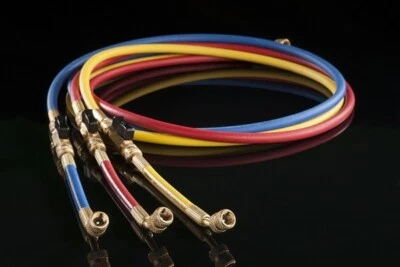 Hilmor 1839143 60 英寸制冷软管带球阀适配器,4 件套 — 第 1/4 张图片