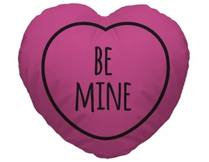 Personalised Pink Be Mine Design Heart Shaped Cushion Valentines Day Gift - Picture 1 of 2