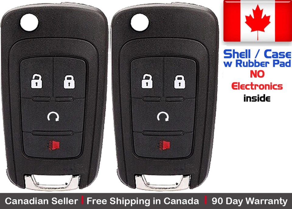 2x Nuevo Repuesto Mando a Distancia Llavero Estuche Para Chevy GMC - Carcasa Solo Estuche Foto 1 de 1
