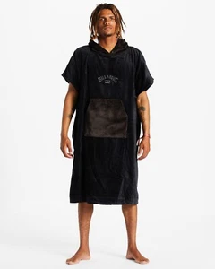 BILLABONG PONCHO TOALLA.NUEVO PARA HOMBRE NEGRO SUDADERA CON CAPUCHA PLAYA SURF BATA CAMBIADORA W24 - Imagen 1 de 5