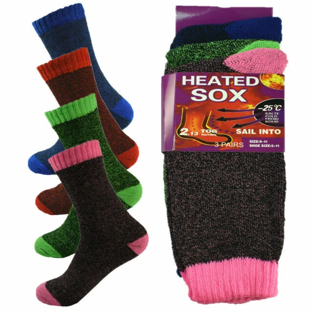 Heated Sox Women Assorted Color Socks