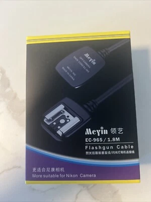 Meyin EC-965 1.8M Flashgun Cable for Nikon Cameras BRAND NEW AND FACTORY SEALED! - Image 1 of 3