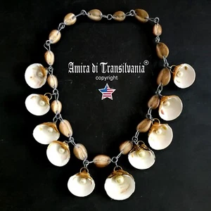 jewelry woman fashion necklace pendant sea conch shell pearl oyster luxury brand - Picture 1 of 24