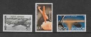 REUNION SCOTT C32 - C34 MH SET - 1947 AIR VIEWS OF REUNION AIRMAIL ISSUE - Picture 1 of 2