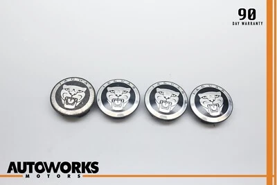 09-15 Jaguar XF XFR X250 Wheel Road Center Badge Cap Set of 4 8W931A096AA OEM Foto 1 de 4